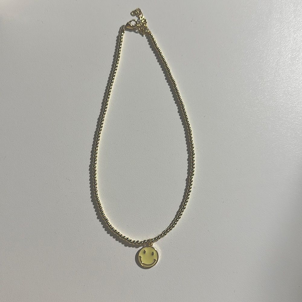 Smile Necklace GoldโPlated Adjustable